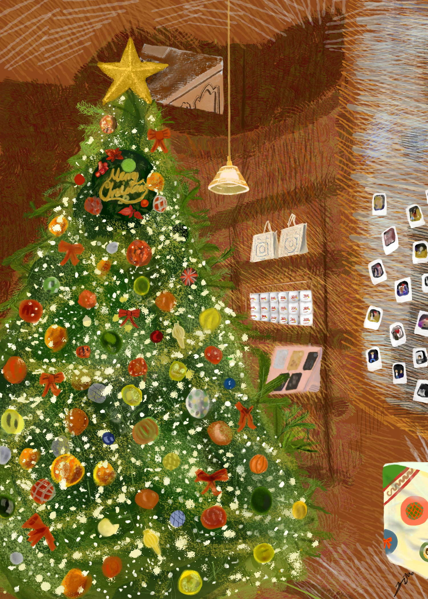 Christmas tree interior study